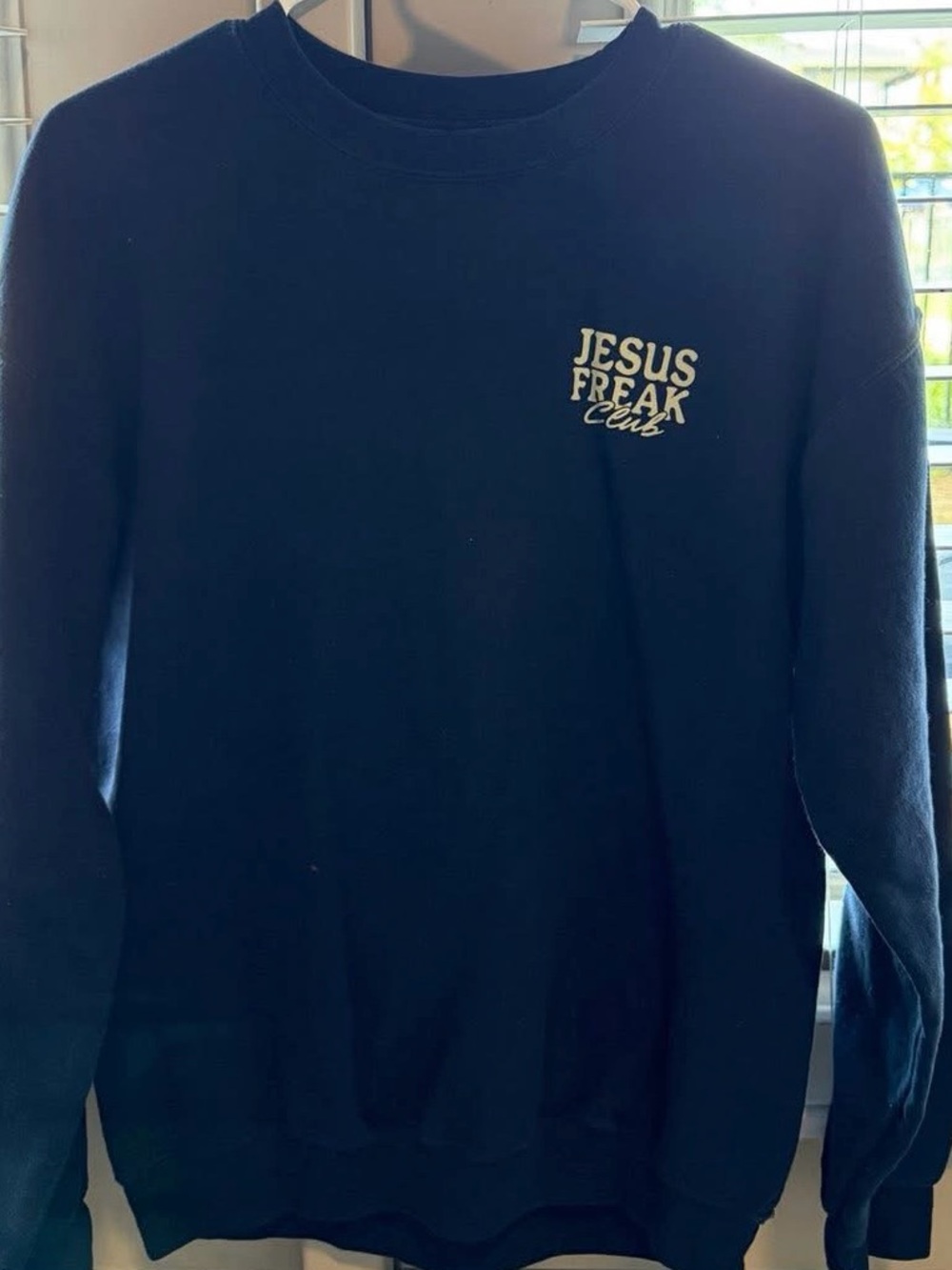 Jesus Freak Club Navy Crewneck